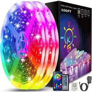 100ft LED Strip Lights Color Changing Music Sync App Control Lights for Bedroom